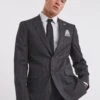 Jacamo Grey Michael Charcoal Check Suit Jacket Reg -Cheap Drape Nova Store 156 040s