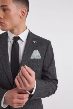 Jacamo Grey Michael Charcoal Check Suit Jacket Reg -Cheap Drape Nova Store 156 040s4