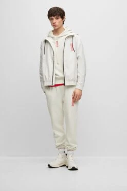 HUGO Green Vertical Logo Joggers In Cotton Terry -Cheap Drape Nova Store 163570s3