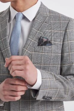 Jacamo Grey Sam Check Suit Jacket -Cheap Drape Nova Store 176455s4
