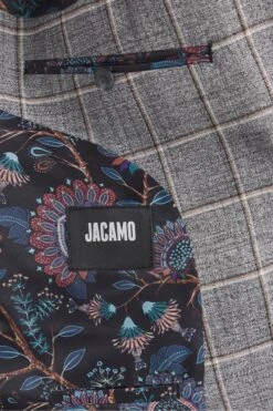 Jacamo Grey Sam Check Suit Jacket -Cheap Drape Nova Store 176455s5