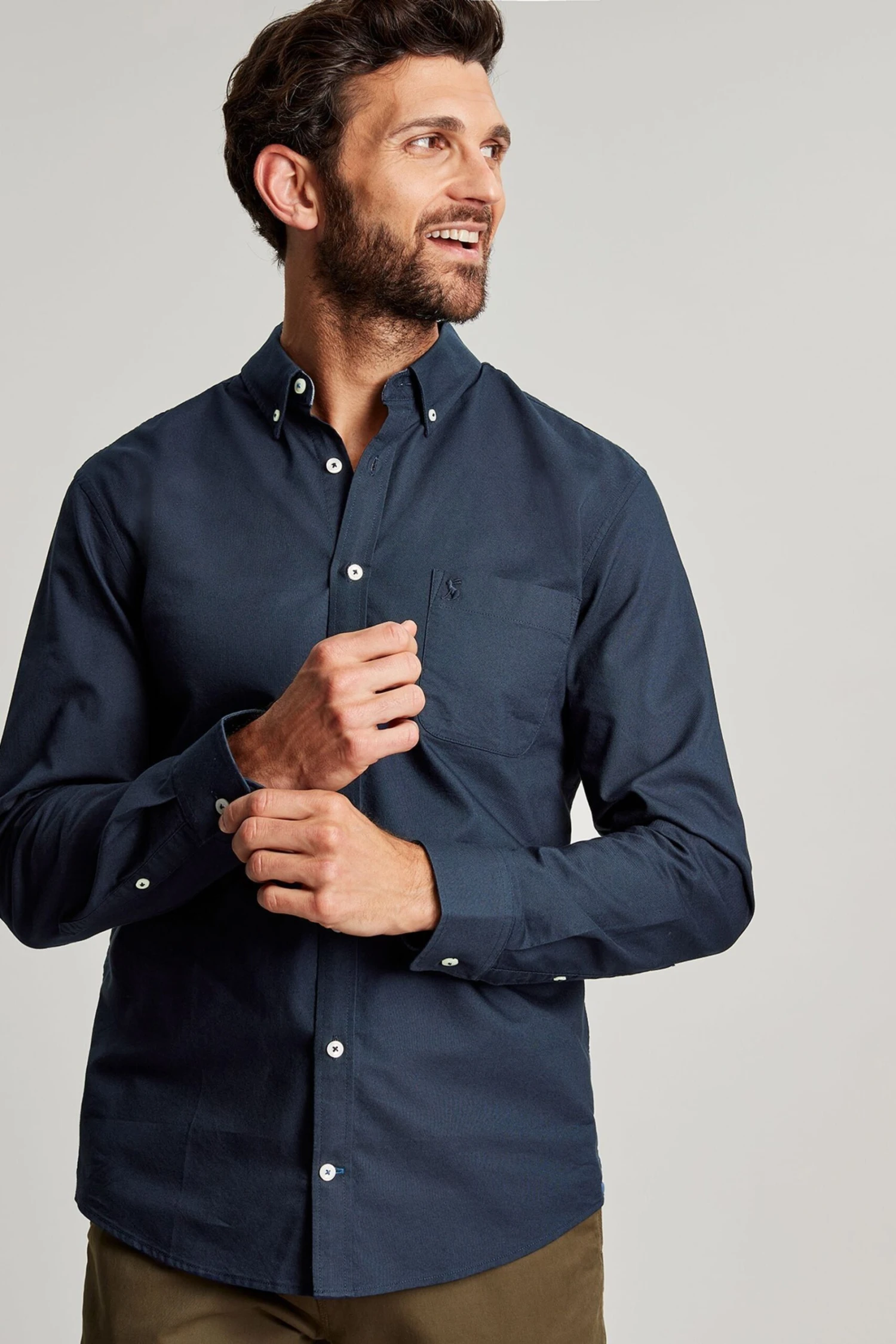 Joules Blue Classic Fit Coloured Oxford Shirt 6 Joules Blue Classic Fit Coloured Oxford Shirt - Image 4