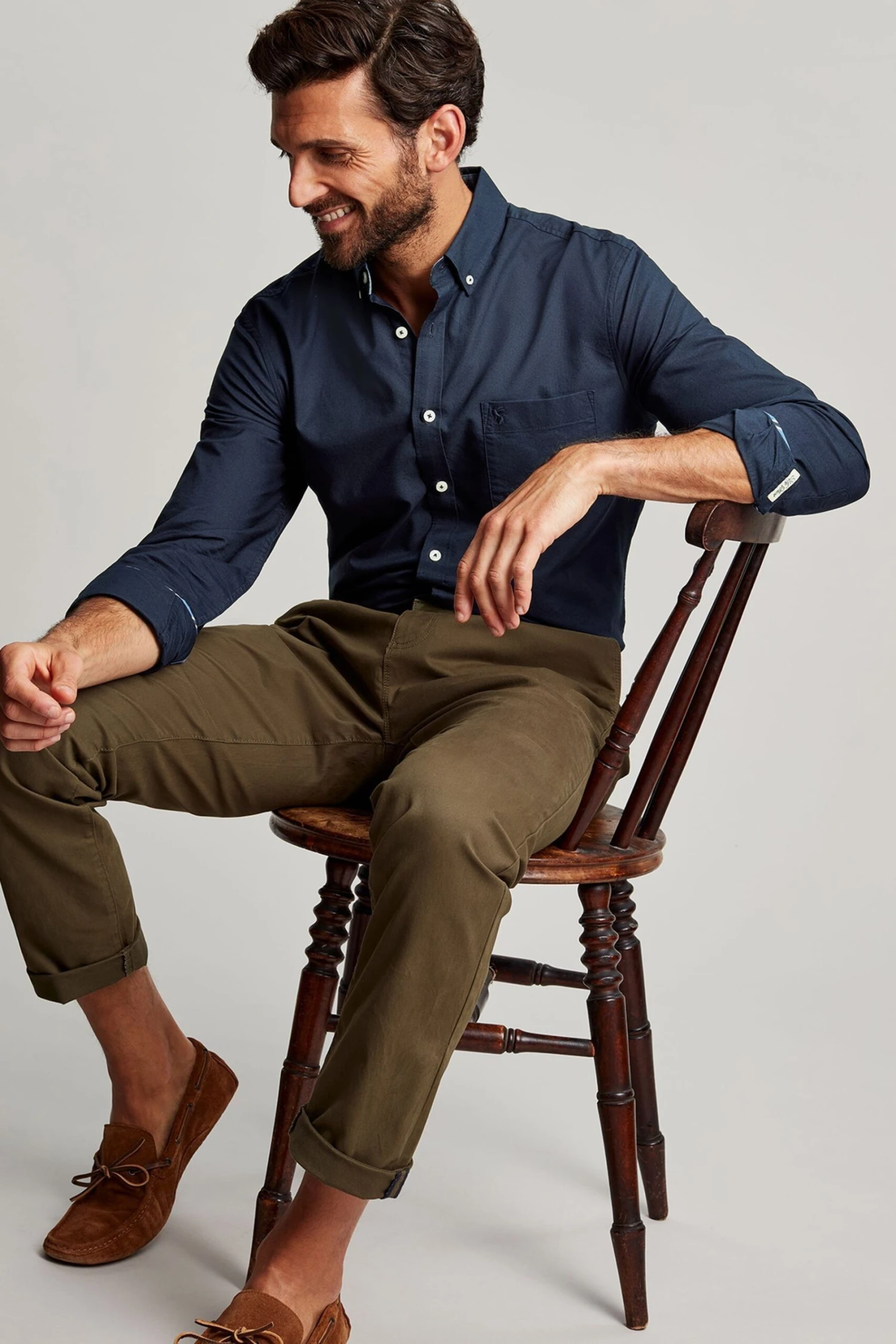 Joules Blue Classic Fit Coloured Oxford Shirt 8 Joules Blue Classic Fit Coloured Oxford Shirt - Image 6