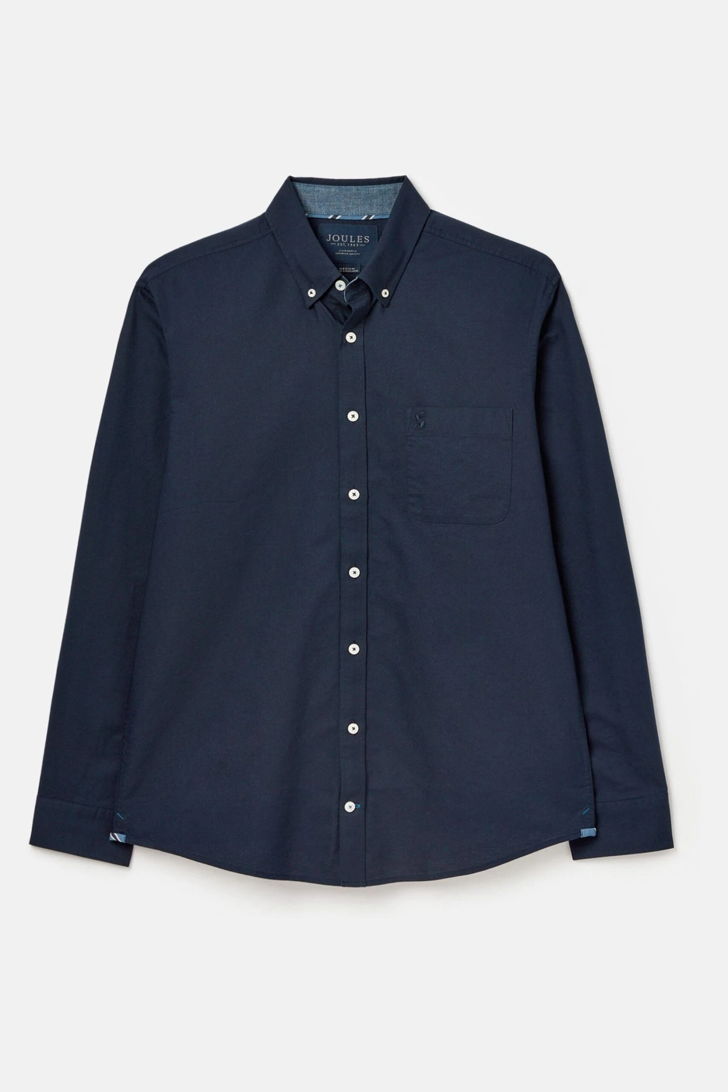 Joules Blue Classic Fit Coloured Oxford Shirt 9 Joules Blue Classic Fit Coloured Oxford Shirt - Image 7