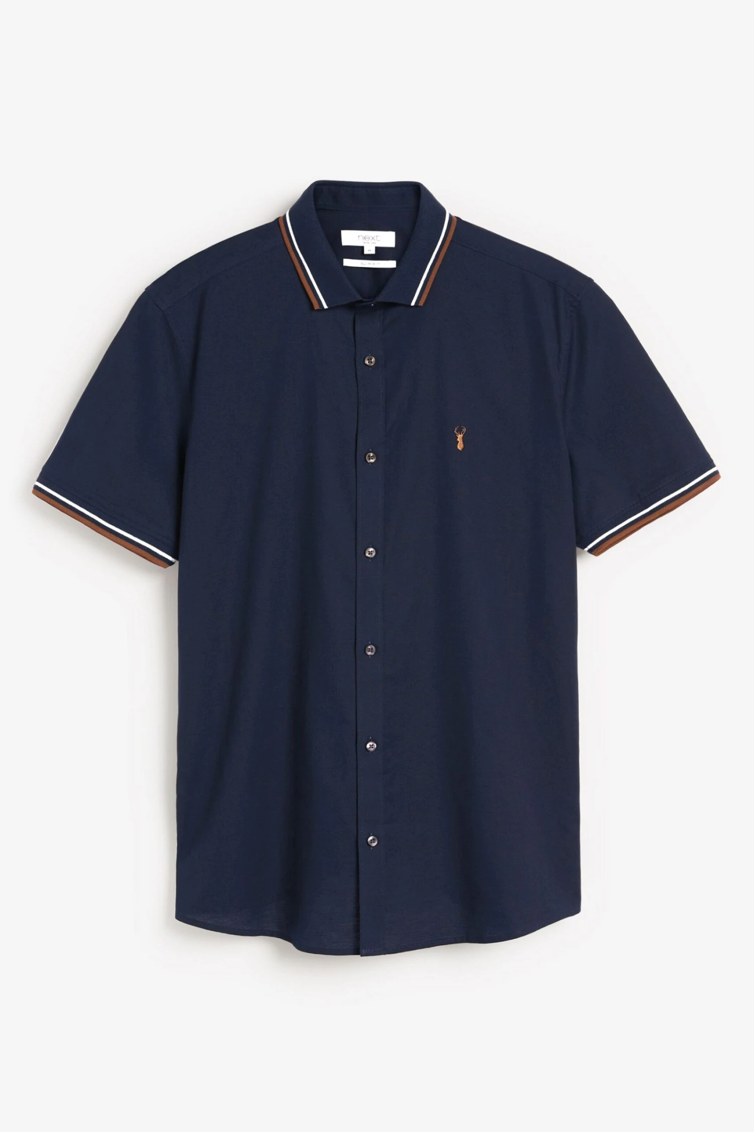 Next Stretch Oxford Short Sleeve Shirt 6 Next Stretch Oxford Short Sleeve Shirt - Image 4