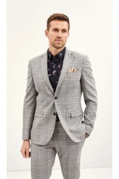 Next Grey Check Suit: Jacket