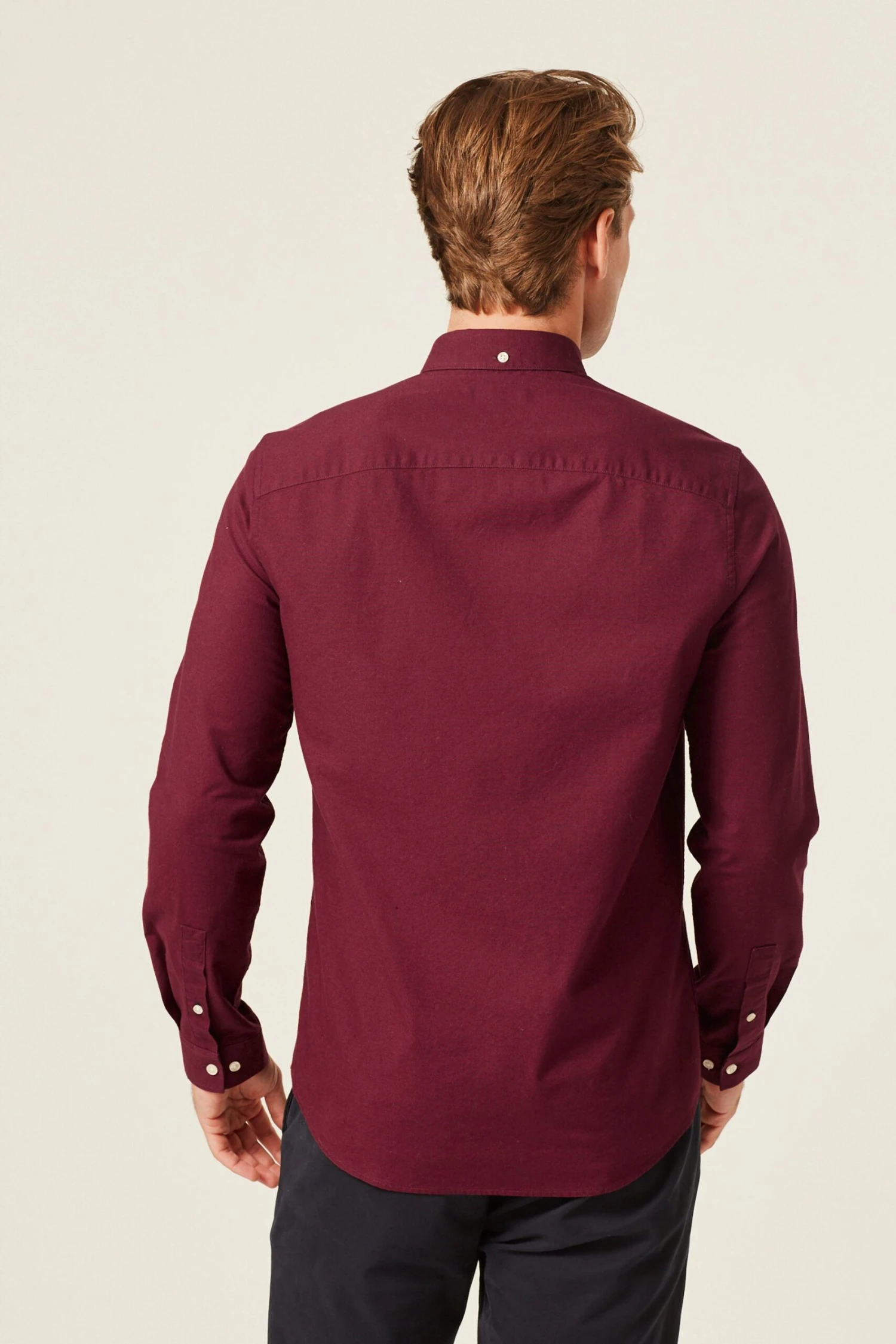 Next Long Sleeve Stretch Oxford Shirt 5 Next Long Sleeve Stretch Oxford Shirt - Image 3