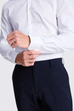 MOSS Extra Slim Fit White Single Cuff Stretch Shirt -Cheap Drape Nova Store 301505s3