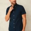 F&F Blue Textured Short Sleeve Shirt -Cheap Drape Nova Store 343 724s