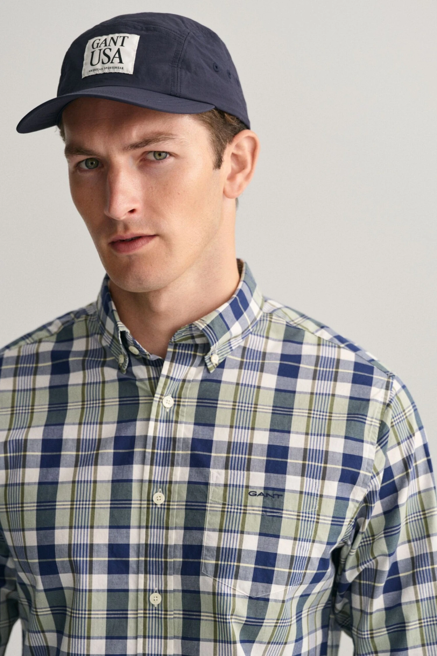GANT Regular Fit Green Colorful Check Shirt 6 GANT Regular Fit Green Colorful Check Shirt - Image 4