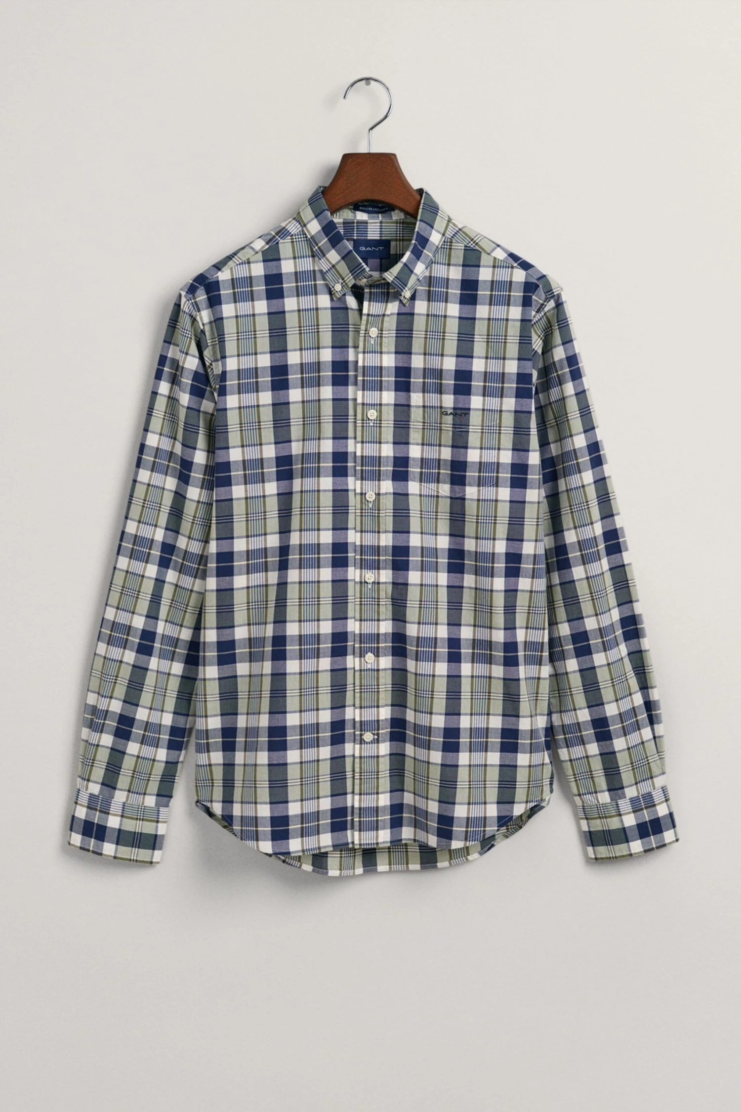 GANT Regular Fit Green Colorful Check Shirt 7 GANT Regular Fit Green Colorful Check Shirt - Image 5