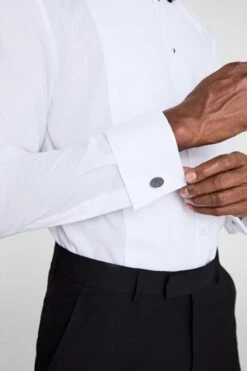 MOSS White Marcella Regular Collar Tailored Fit Dress Shirt -Cheap Drape Nova Store 390837s3