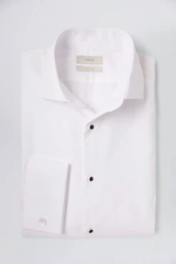 MOSS White Marcella Regular Collar Tailored Fit Dress Shirt -Cheap Drape Nova Store 390837s4