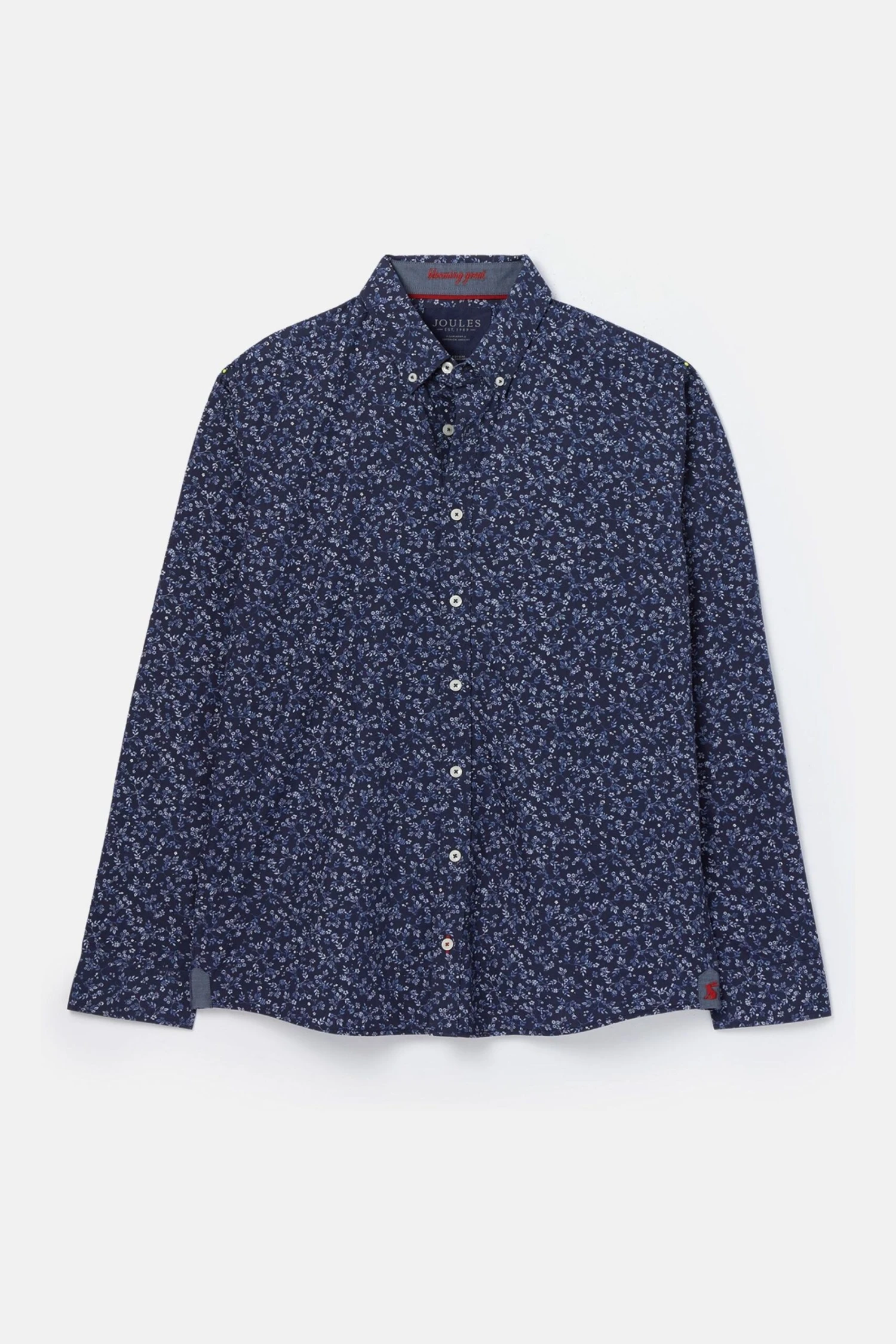 Joules Blue Invitation Long Sleeve Classic Fit Printed Shirt 9 Joules Blue Invitation Long Sleeve Classic Fit Printed Shirt - Image 7