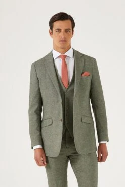 Skopes Green Jude Tailored Fit Suit: Jacket