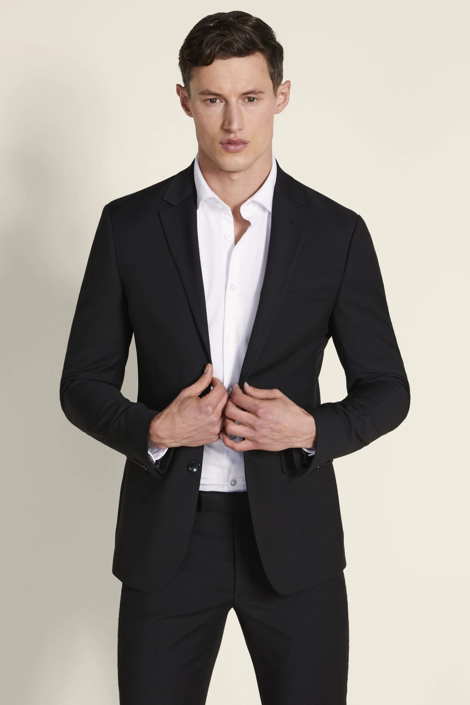 MOSS Skinny Fit Black Stretch Suit: Jacket 4 MOSS Skinny Fit Black Stretch Suit: Jacket - Image 2