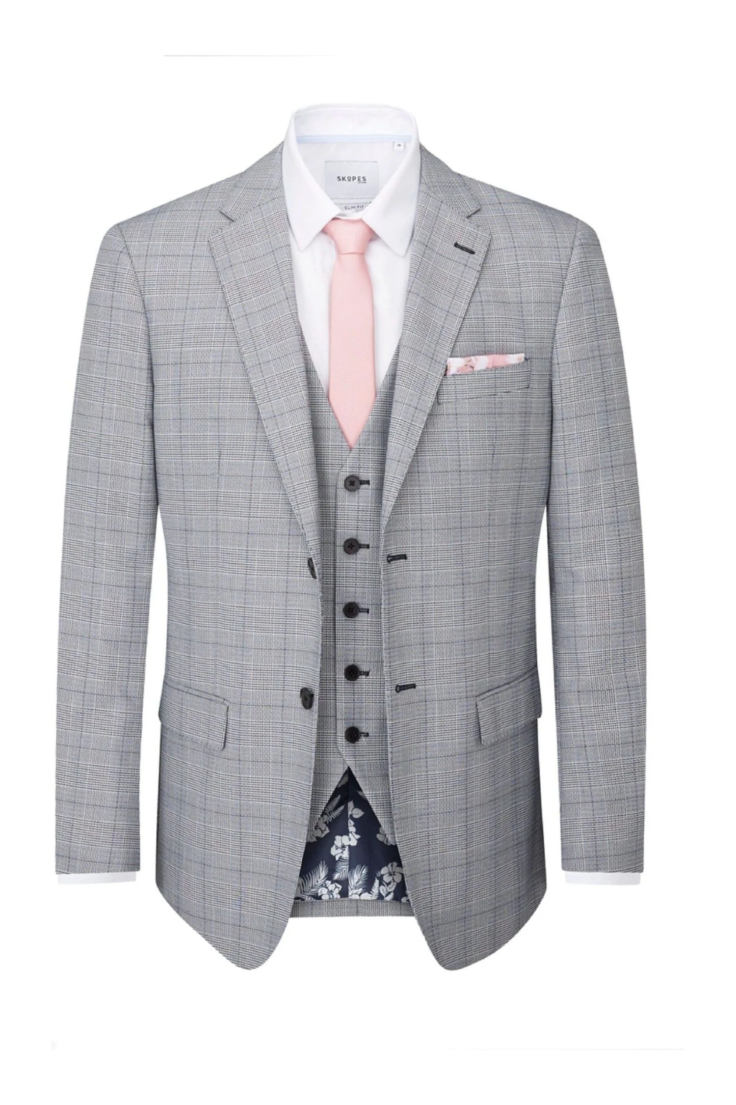 Skopes Grey Anello Tailored Fit Suit Jacket 5 Skopes Grey Anello Tailored Fit Suit Jacket - Image 3