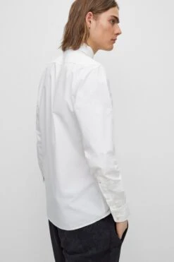 BOSS Regular Fit Shirt In Organic Cotton Poplin -Cheap Drape Nova Store 704404s3