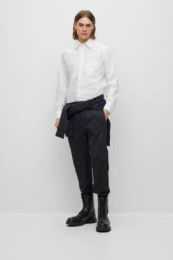 BOSS Regular Fit Shirt In Organic Cotton Poplin -Cheap Drape Nova Store 704404s4