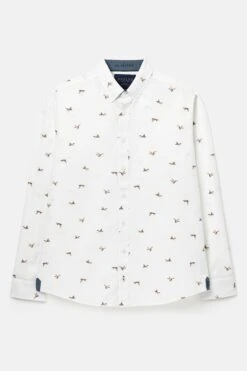 Joules Invitation Long Sleeve Classic Fit Printed White Shirt 15 Joules Invitation Long Sleeve Classic Fit Printed White Shirt -Cheap Drape Nova Store 824258s7