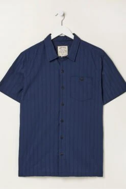 FatFat Blue Self Stripe Revere Shirt 11 FatFat Blue Self Stripe Revere Shirt -Cheap Drape Nova Store A82166s5