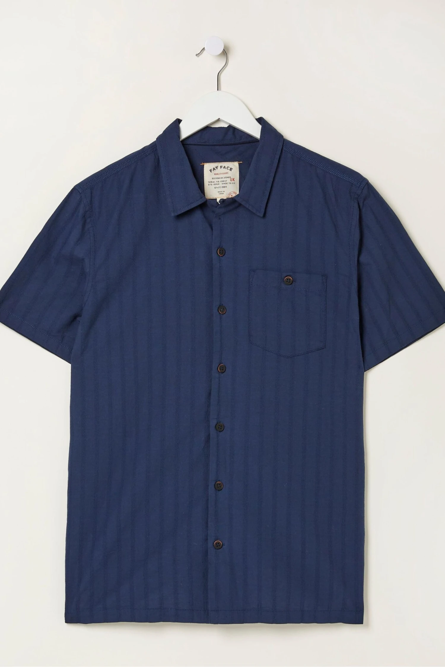 FatFat Blue Self Stripe Revere Shirt 7 FatFat Blue Self Stripe Revere Shirt - Image 5