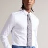 Ted Baker White Holmess Long Sleeve Slim Fit Shirt