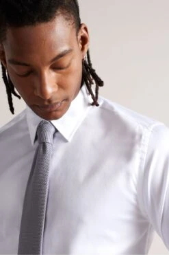 Ted Baker White Holmess Long Sleeve Slim Fit Shirt -Cheap Drape Nova Store A84849s3