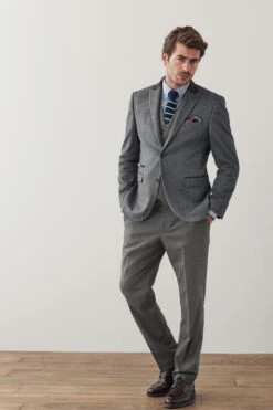 Next Trimmed Donegal Fabric Suit: Jacket -Cheap Drape Nova Store A86 716s2