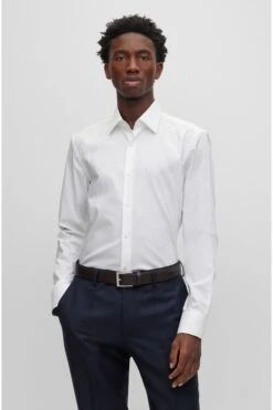 BOSS Kent Cotton Poplin Slim Fit Shirt