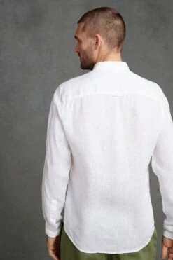 Next Signature 100% Linen Roll Sleeve Shirt -Cheap Drape Nova Store C10 221s2