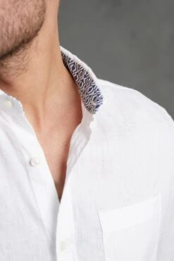 Next Signature 100% Linen Roll Sleeve Shirt -Cheap Drape Nova Store C10 221s3