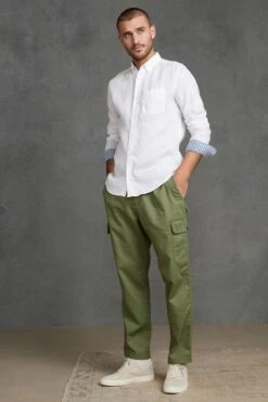 Next Signature 100% Linen Roll Sleeve Shirt -Cheap Drape Nova Store C10 221s5