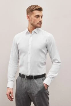 Next White Textured Shirt