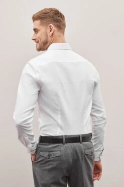 Next White Textured Shirt -Cheap Drape Nova Store C24917s3