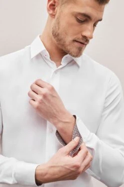 Next White Textured Shirt -Cheap Drape Nova Store C24917s4