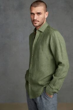 Next Signature Délavé 100% Linen Trimmed Shirt -Cheap Drape Nova Store C29 539s4