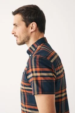 Next Stretch Oxford Check Short Sleeve Shirt -Cheap Drape Nova Store C47 912s4