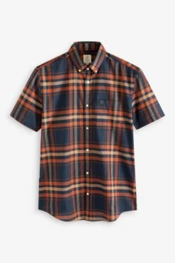 Next Stretch Oxford Check Short Sleeve Shirt -Cheap Drape Nova Store C47 912s6
