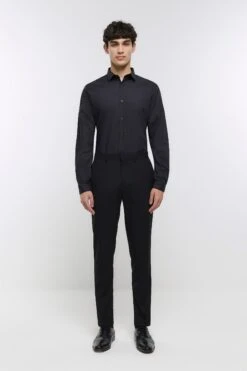 River Island Slim Black Shirt