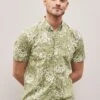 Next Hawaiian Printed Cuban Collar Short Sleeve Shirt 2 Next Hawaiian Printed Cuban Collar Short Sleeve Shirt -Cheap Drape Nova Store C65 565s
