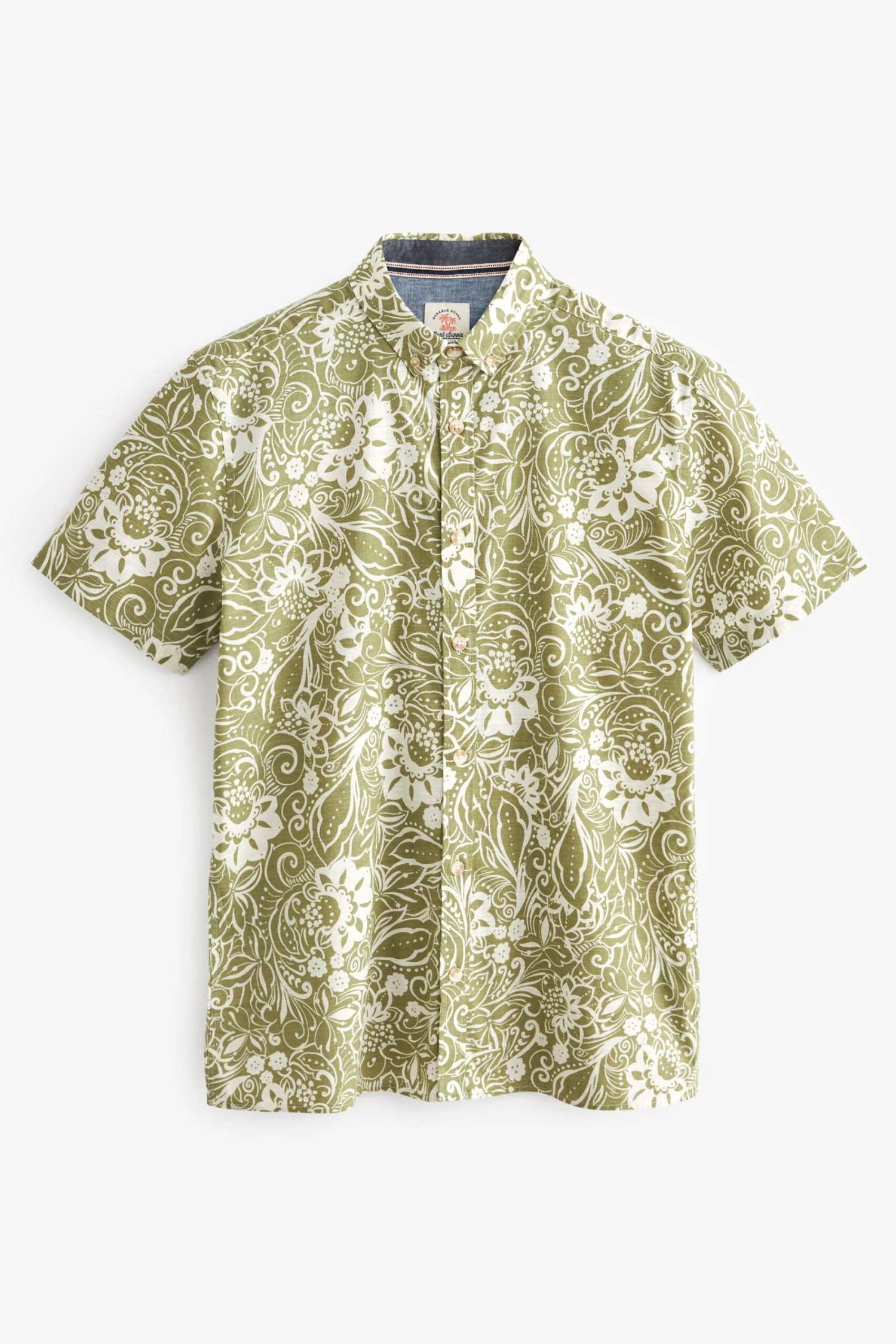 Next Hawaiian Printed Cuban Collar Short Sleeve Shirt 9 Next Hawaiian Printed Cuban Collar Short Sleeve Shirt - Image 7