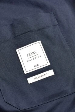 Next Navy Blue Relaxed Fit Cotton Rich Suit: Jacket 20 Next Navy Blue Relaxed Fit Cotton Rich Suit: Jacket -Cheap Drape Nova Store C66 132s9
