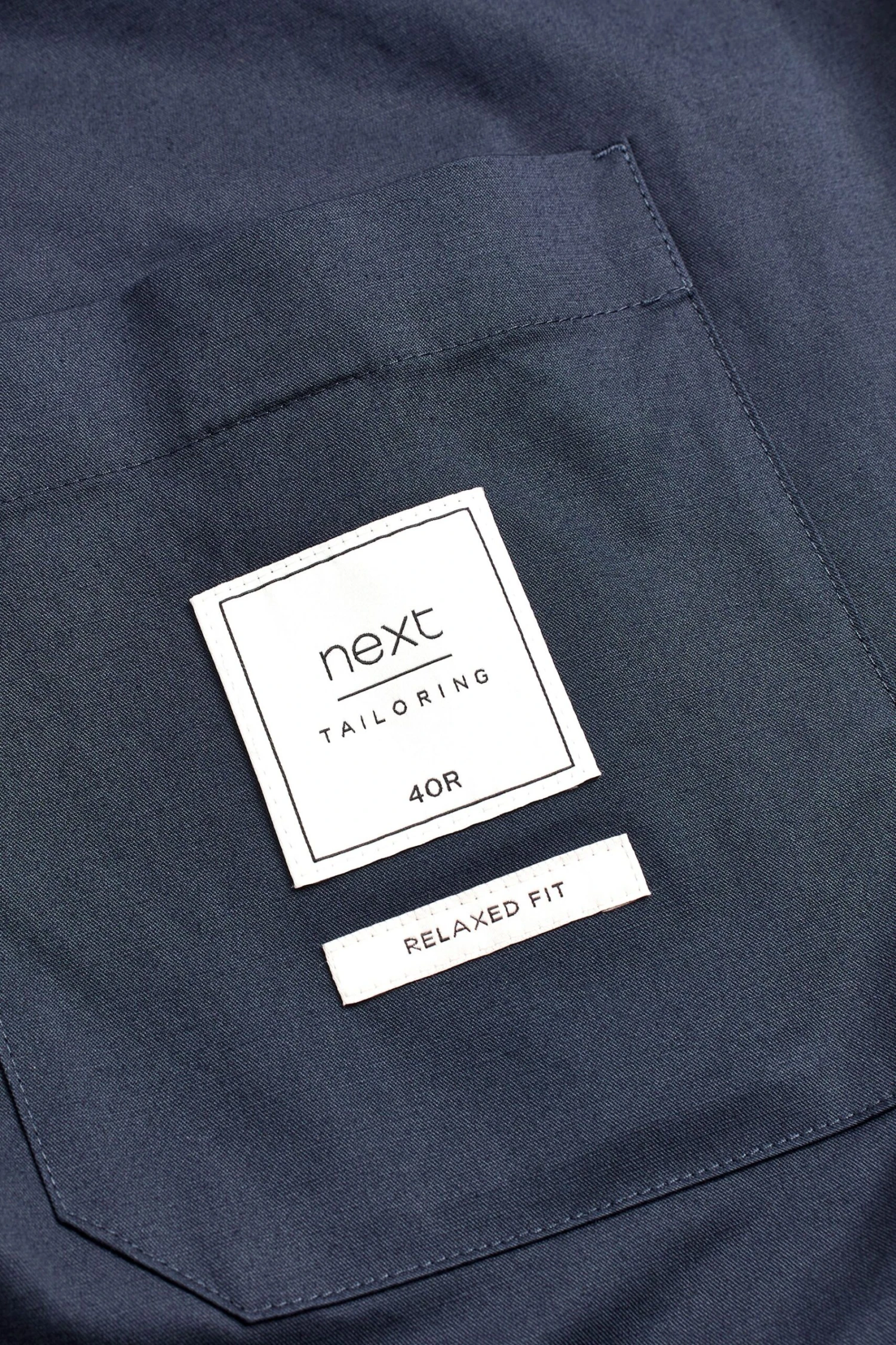 Next Navy Blue Relaxed Fit Cotton Rich Suit: Jacket 11 Next Navy Blue Relaxed Fit Cotton Rich Suit: Jacket - Image 9