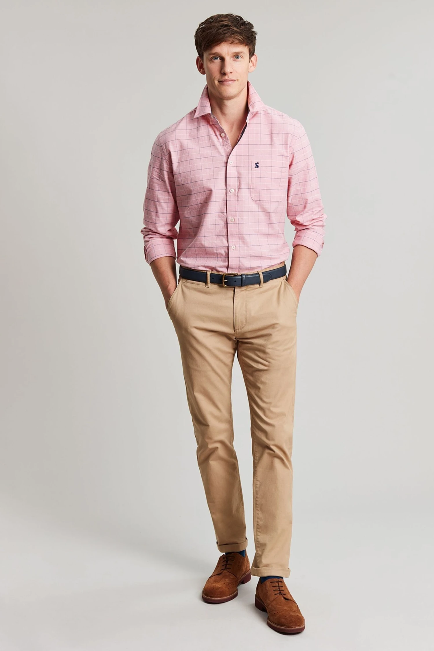 Joules Pink Welford Classic Long Sleeve Check Shirt 3 Joules Pink Welford Classic Long Sleeve Check Shirt