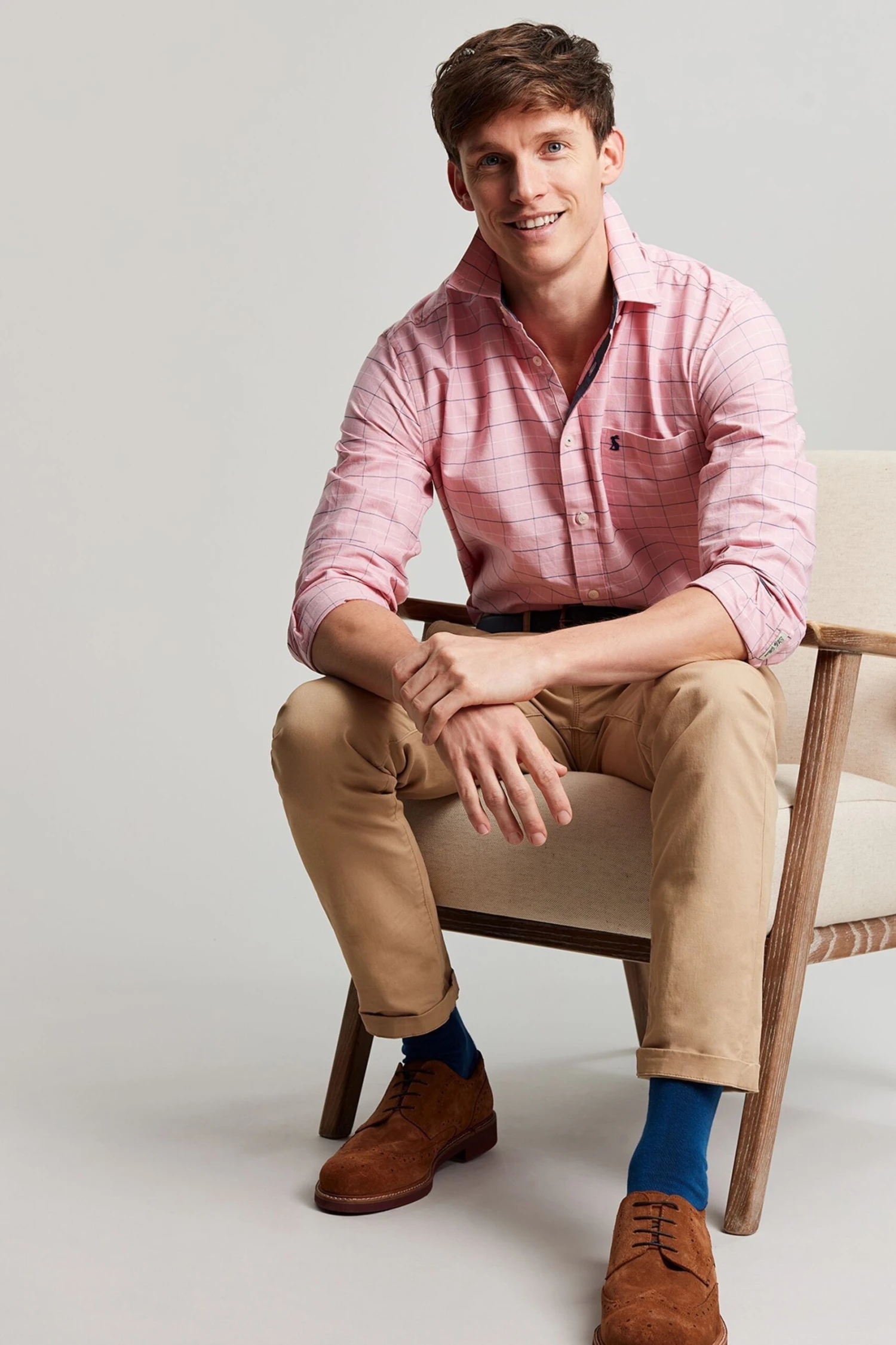 Joules Pink Welford Classic Long Sleeve Check Shirt 4 Joules Pink Welford Classic Long Sleeve Check Shirt - Image 2