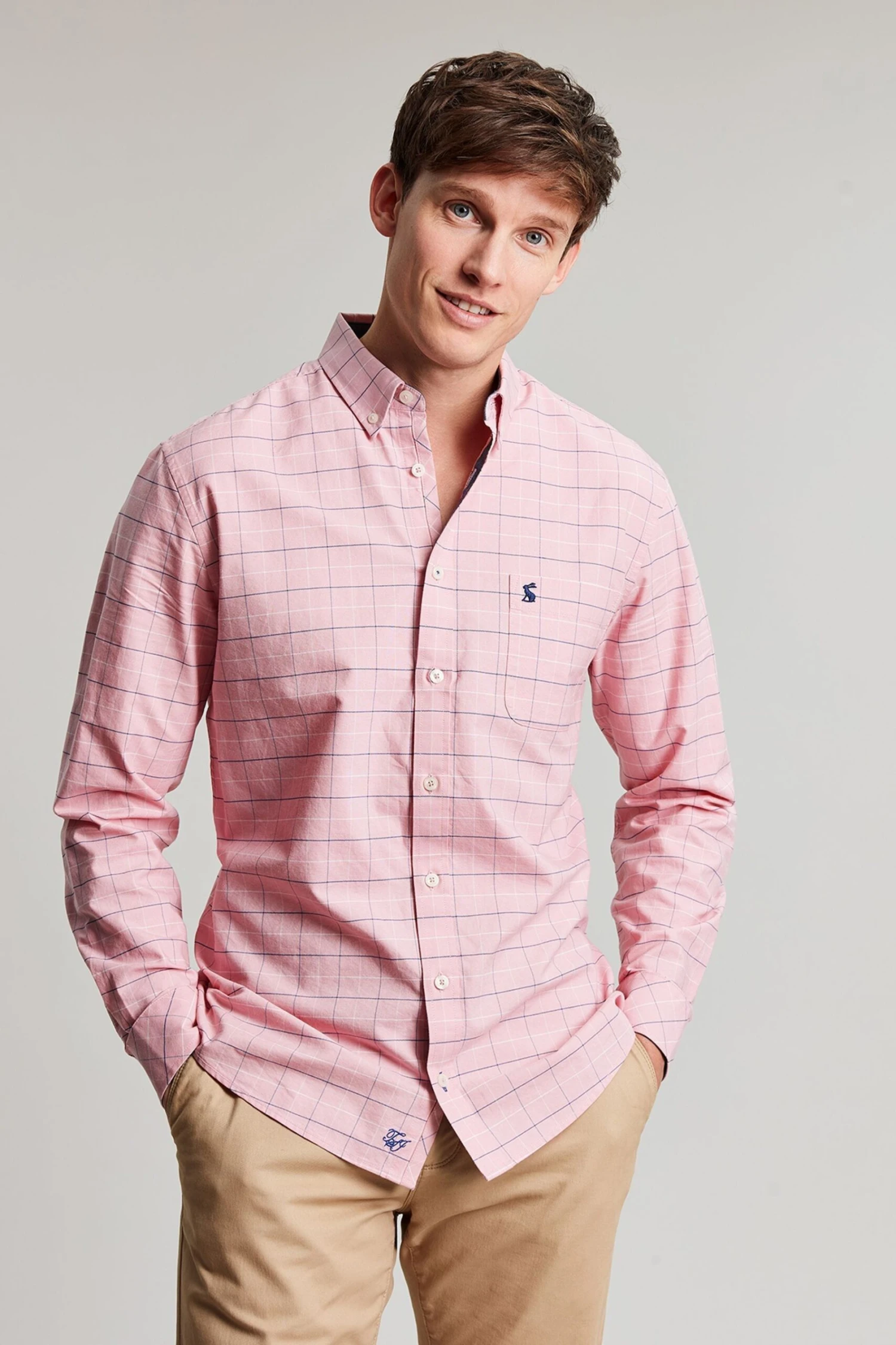 Joules Pink Welford Classic Long Sleeve Check Shirt 5 Joules Pink Welford Classic Long Sleeve Check Shirt - Image 3