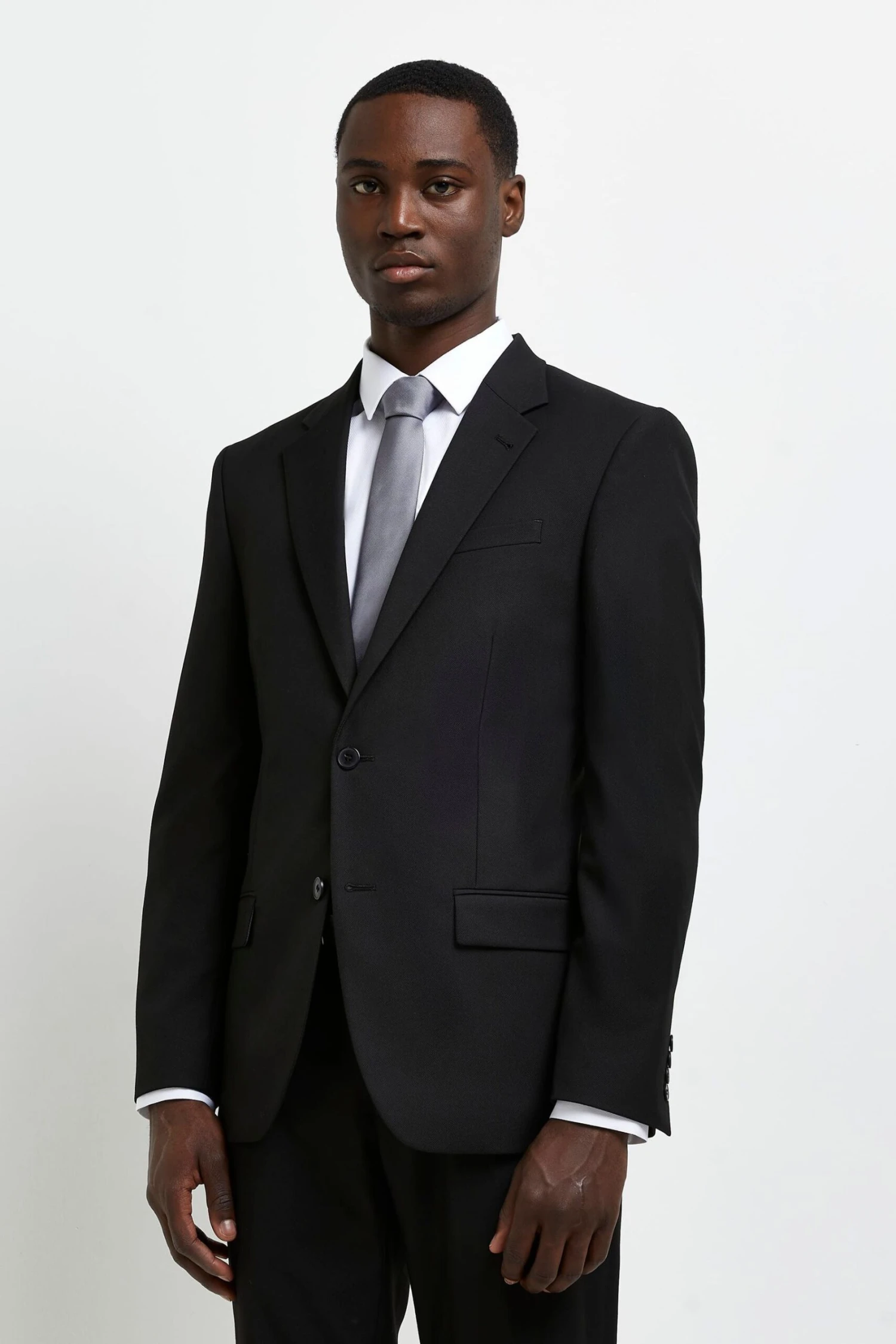 River Island Slim Twill Black Suit: Jacket 3 River Island Slim Twill Black Suit: Jacket