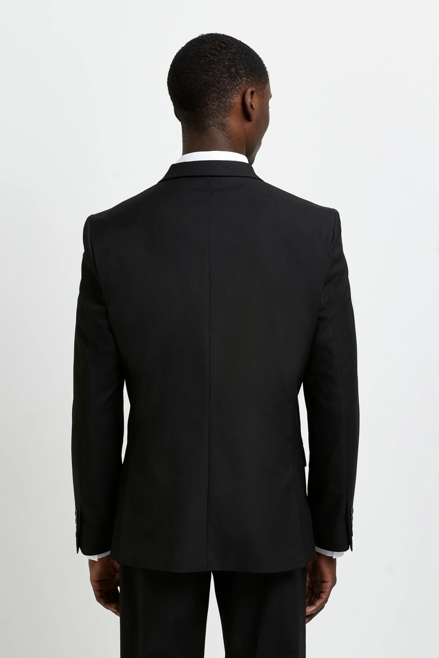 River Island Slim Twill Black Suit: Jacket 4 River Island Slim Twill Black Suit: Jacket - Image 2