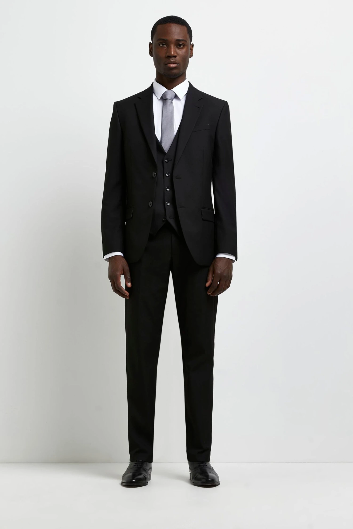 River Island Slim Twill Black Suit: Jacket 5 River Island Slim Twill Black Suit: Jacket - Image 3